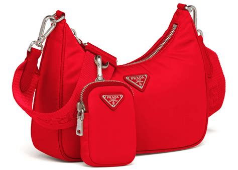 prada small bag red|prada mini nylon shoulder bag.